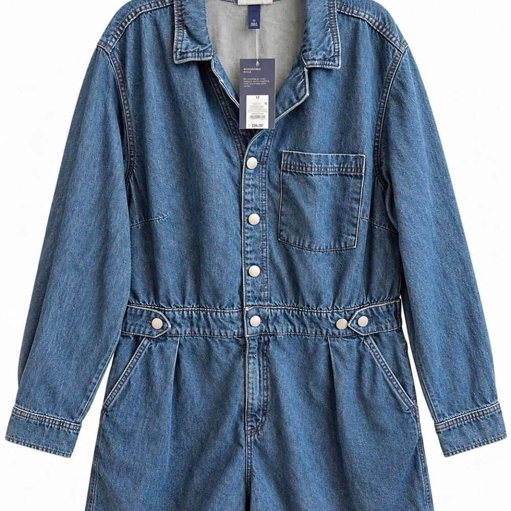 Universal Threads Women's Blue and Navy Jumpsuit